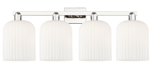 Arcadia Four Light Bath Vanity in Polished Nickel (405|716-4W-PN-G559-8GWH)