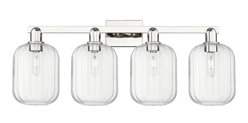 Arcadia Four Light Bath Vanity in Polished Nickel (405|716-4W-PN-G460-7CL)