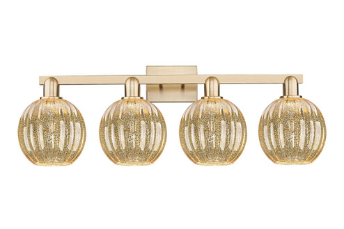 Arcadia Four Light Bath Vanity in Champagne Bronze (405|716-4W-CB-G458-7ME)
