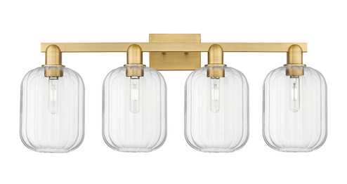 Arcadia Four Light Bath Vanity in Brushed Brass (405|716-4W-BB-G460-7CL)