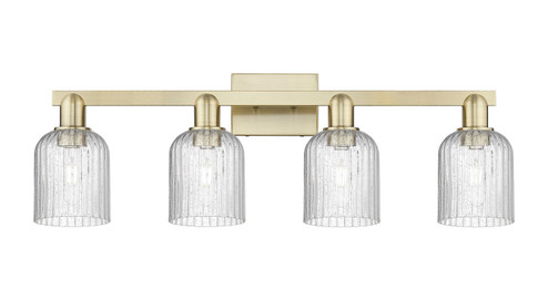 Arcadia Four Light Bath Vanity in Antique Brass (405|716-4W-AB-G559-5SDY)