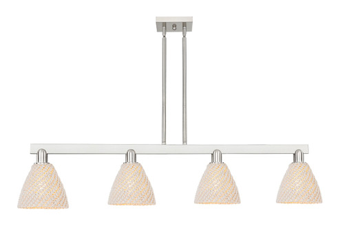 Arcadia Four Light Island Pendant in Brushed Satin Nickel (405|716-4I-SN-NBD-75-NAT)