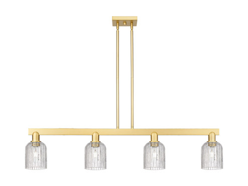 Arcadia Four Light Island Pendant in Satin Gold (405|716-4I-SG-G559-5CL)