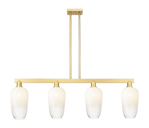 Arcadia Four Light Island Pendant in Satin Gold (405|716-4I-SG-G484-7OP)