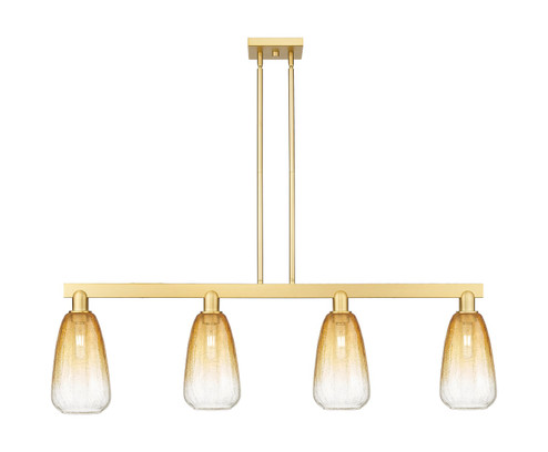 Arcadia Four Light Island Pendant in Satin Gold (405|716-4I-SG-G480-6AM)