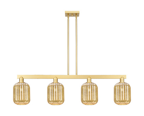 Arcadia Four Light Island Pendant in Satin Gold (405|716-4I-SG-G460-7ME)
