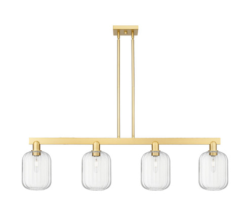 Arcadia Four Light Island Pendant in Satin Gold (405|716-4I-SG-G460-7CL)
