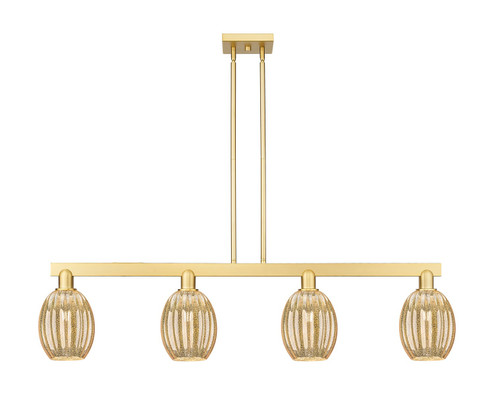 Arcadia Four Light Island Pendant in Satin Gold (405|716-4I-SG-G459-6ME)