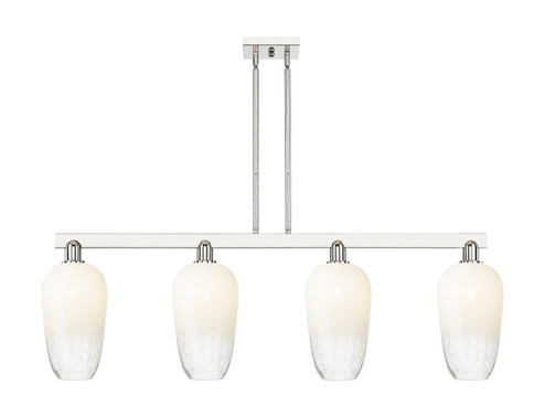 Arcadia Four Light Island Pendant in Polished Nickel (405|716-4I-PN-G484-7OP)