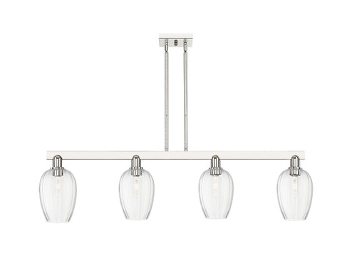 Arcadia Four Light Island Pendant in Polished Nickel (405|716-4I-PN-G457-6CL)