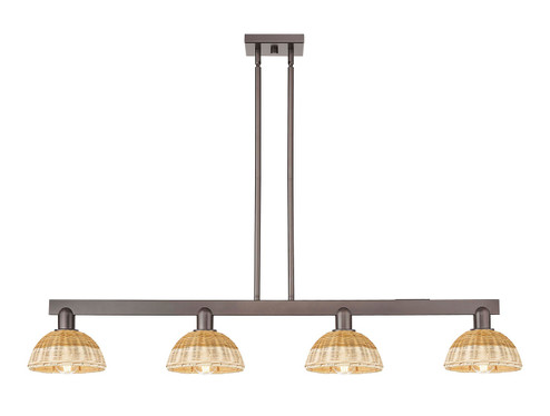 Arcadia Four Light Island Pendant in Oil Rubbed Bronze (405|716-4I-OB-NBD2-75-NAT)