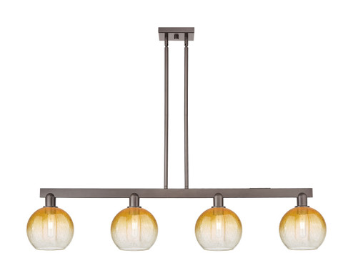 Arcadia Four Light Island Pendant in Oil Rubbed Bronze (405|716-4I-OB-G483-8AM)