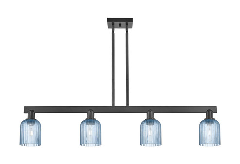 Arcadia Four Light Island Pendant in Matte Black (405|716-4I-BK-G559-5BL)