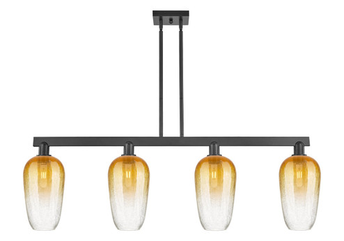 Arcadia Four Light Island Pendant in Matte Black (405|716-4I-BK-G484-7AM)
