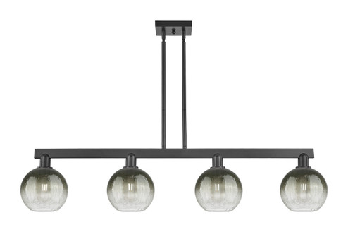 Arcadia Four Light Island Pendant in Matte Black (405|716-4I-BK-G483-8SL)