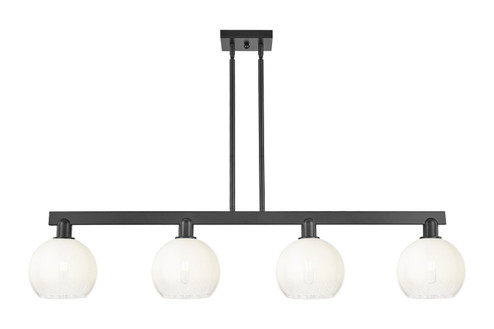 Arcadia Four Light Island Pendant in Matte Black (405|716-4I-BK-G483-8OP)