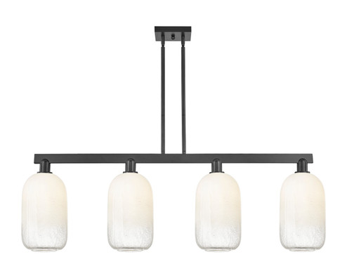 Arcadia Four Light Island Pendant in Matte Black (405|716-4I-BK-G482-7OP)