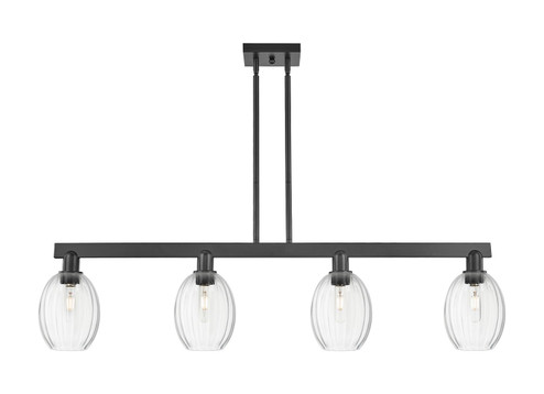 Arcadia Four Light Island Pendant in Matte Black (405|716-4I-BK-G459-6CL)