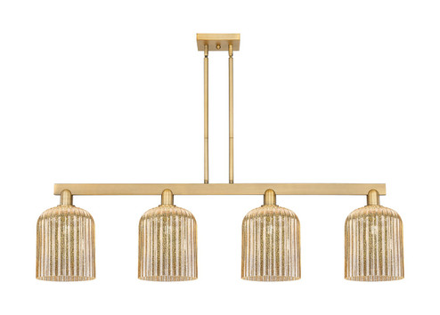 Arcadia Four Light Island Pendant in Brushed Brass (405|716-4I-BB-G559-8ME)