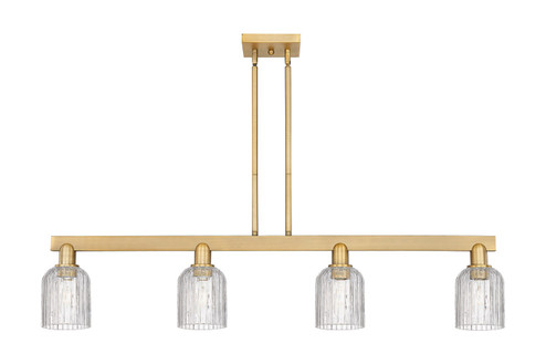 Arcadia Four Light Island Pendant in Brushed Brass (405|716-4I-BB-G559-5CL)