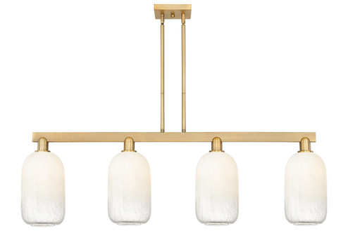 Arcadia Four Light Island Pendant in Brushed Brass (405|716-4I-BB-G482-7OP)