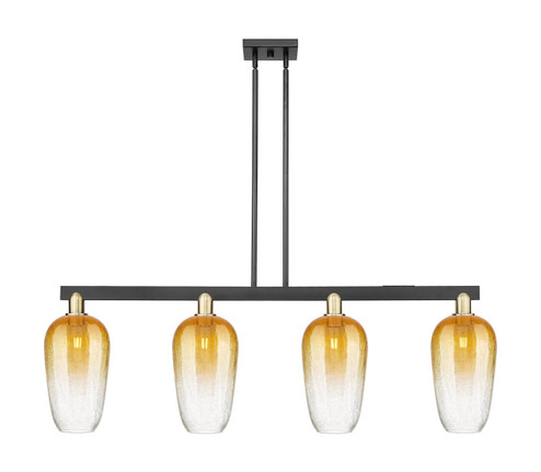 Arcadia Four Light Island Pendant in Black Antique Brass (405|716-4I-BAB-G484-7AM)