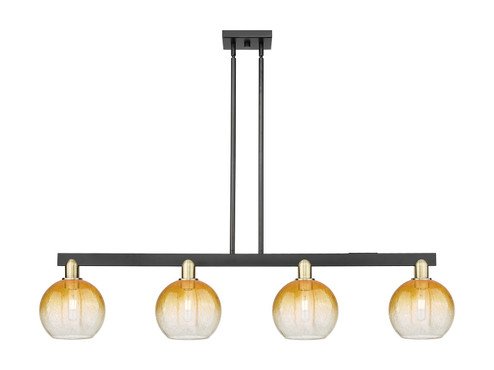 Arcadia Four Light Island Pendant in Black Antique Brass (405|716-4I-BAB-G483-8AM)