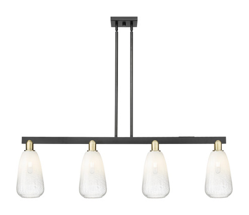 Arcadia Four Light Island Pendant in Black Antique Brass (405|716-4I-BAB-G480-6OP)