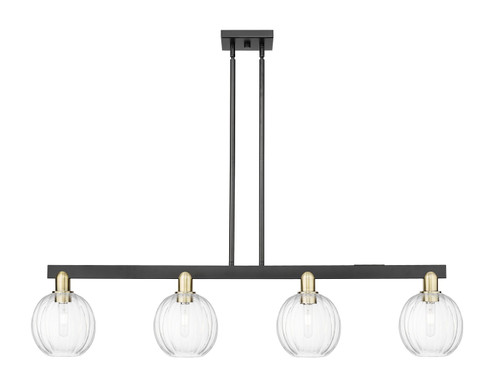 Arcadia Four Light Island Pendant in Black Antique Brass (405|716-4I-BAB-G458-7CL)