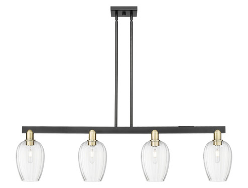 Arcadia Four Light Island Pendant in Black Antique Brass (405|716-4I-BAB-G457-6CL)