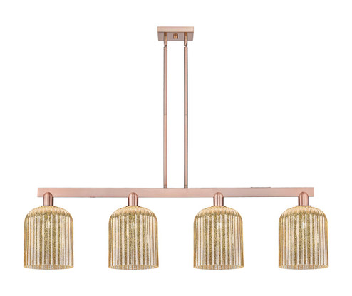 Arcadia Four Light Island Pendant in Antique Copper (405|716-4I-AC-G559-8ME)