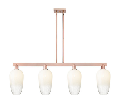Arcadia Four Light Island Pendant in Antique Copper (405|716-4I-AC-G484-7OP)