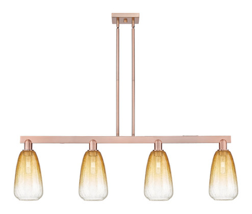 Arcadia Four Light Island Pendant in Antique Copper (405|716-4I-AC-G480-6AM)