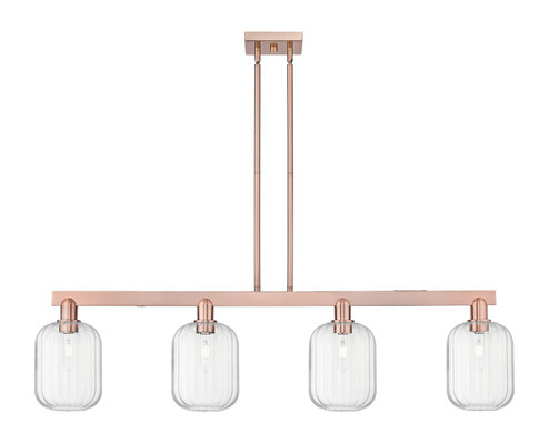 Arcadia Four Light Island Pendant in Antique Copper (405|716-4I-AC-G460-7CL)