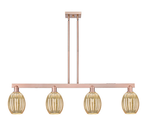 Arcadia Four Light Island Pendant in Antique Copper (405|716-4I-AC-G459-6ME)