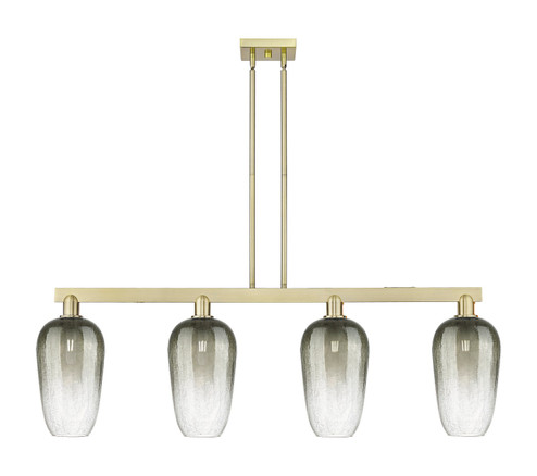 Arcadia Four Light Island Pendant in Antique Brass (405|716-4I-AB-G484-7SL)