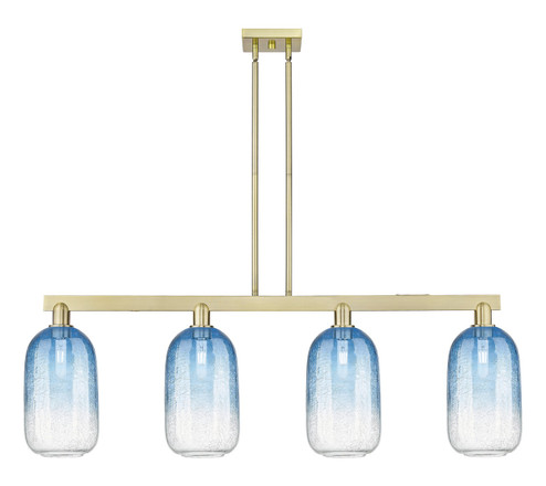 Arcadia Four Light Island Pendant in Antique Brass (405|716-4I-AB-G482-7SB)