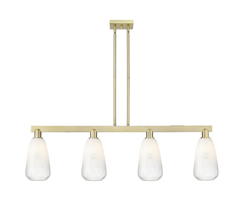 Arcadia Four Light Island Pendant in Antique Brass (405|716-4I-AB-G480-6OP)