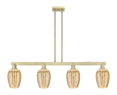 Arcadia Four Light Island Pendant in Antique Brass (405|716-4I-AB-G457-6ME)