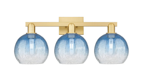 Arcadia Three Light Bath Vanity in Satin Gold (405|716-3W-SG-G483-8SB)