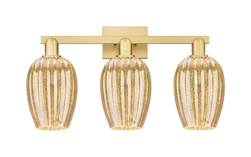 Arcadia Three Light Bath Vanity in Satin Gold (405|716-3W-SG-G457-6ME)