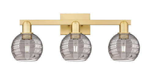 Arcadia Three Light Bath Vanity in Satin Gold (405|716-3W-SG-G1213-6SM)