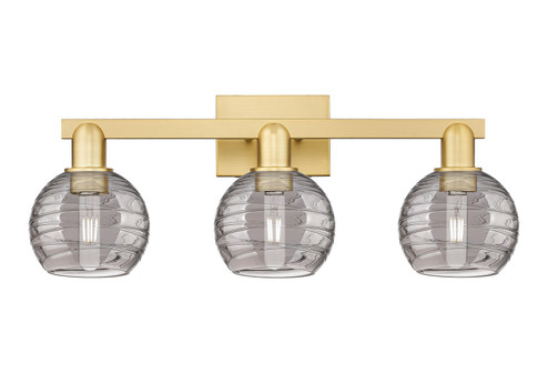 Arcadia Three Light Bath Vanity in Satin Gold (405|716-3W-SG-G1213-6CL)