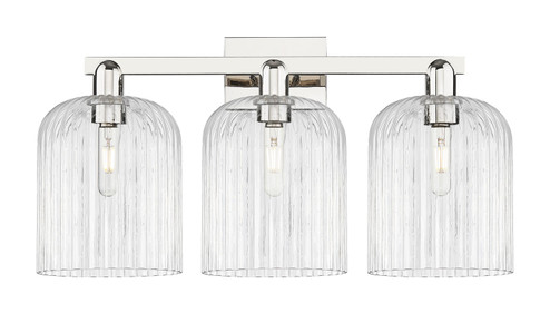 Arcadia Three Light Bath Vanity in Polished Nickel (405|716-3W-PN-G559-8CL)