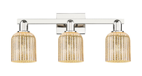 Arcadia Three Light Bath Vanity in Polished Nickel (405|716-3W-PN-G559-5ME)