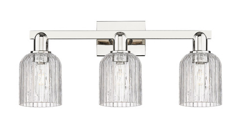 Arcadia Three Light Bath Vanity in Polished Nickel (405|716-3W-PN-G559-5CL)