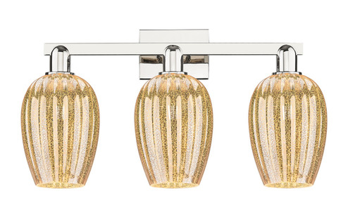 Arcadia Three Light Bath Vanity in Polished Nickel (405|716-3W-PN-G457-6ME)