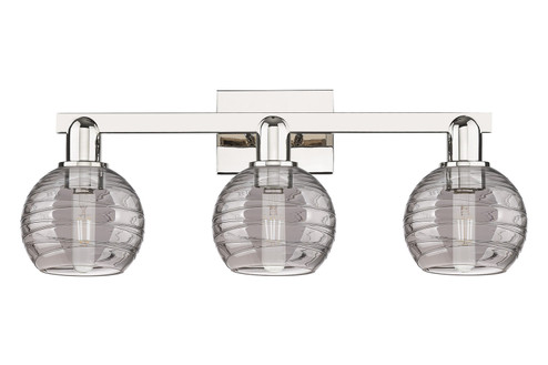 Arcadia Three Light Bath Vanity in Polished Nickel (405|716-3W-PN-G1213-6SM)