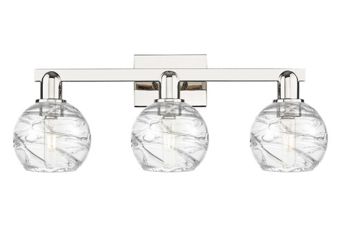 Arcadia Three Light Bath Vanity in Polished Nickel (405|716-3W-PN-G1213-6CL)