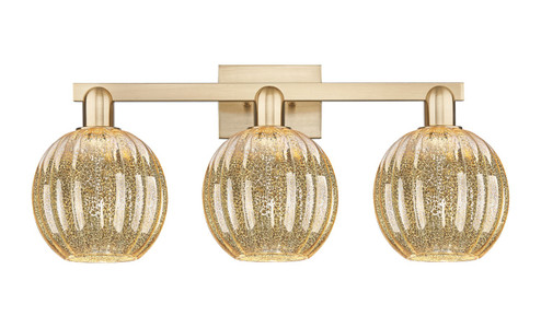 Arcadia Three Light Bath Vanity in Champagne Bronze (405|716-3W-CB-G458-7ME)